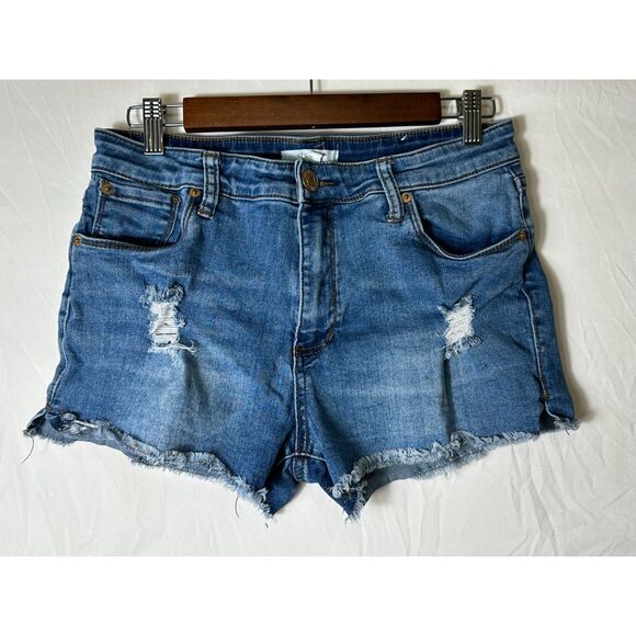 STS Blue Aubrey High Rise Faded Distressed Cut Off Denim Jean Shorts Size 29 - Picture 1 of 3